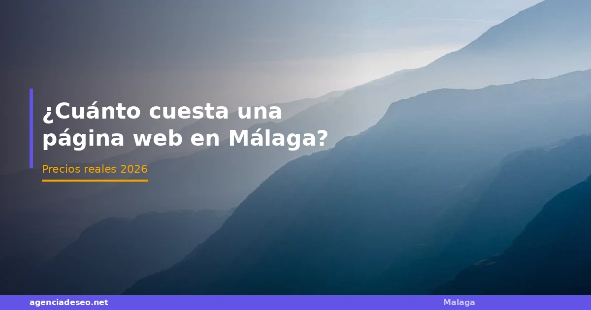 ¿Cuánto cuesta una página web en Málaga en 2026? Precios reales